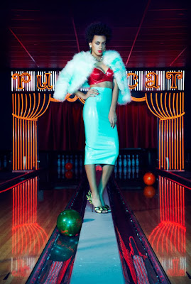 solange knowles, evening standard, fashion photographer london, bowling alley fashion