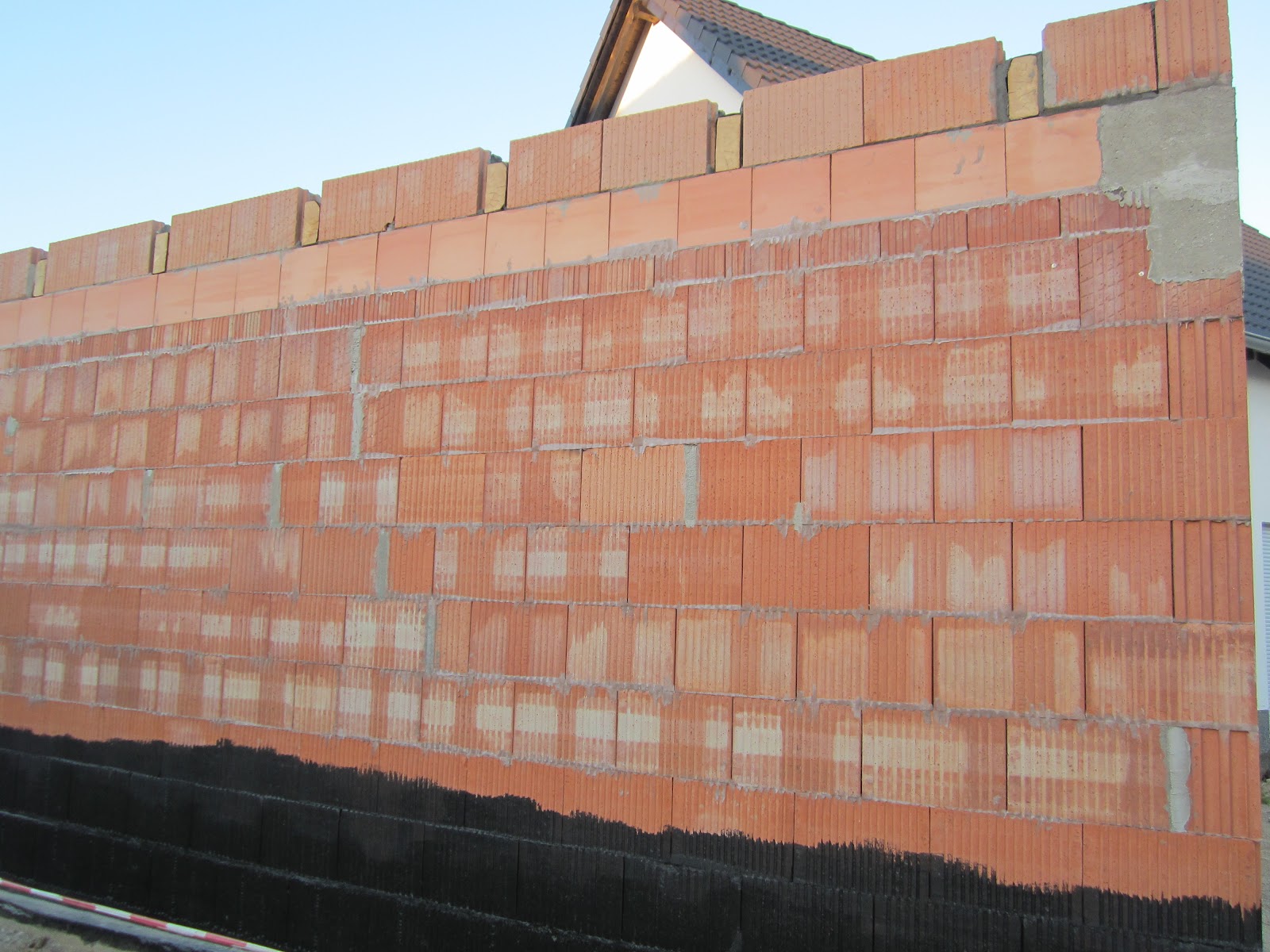Unser Hausbau Garage in Eigenleistung Mauern der Attika