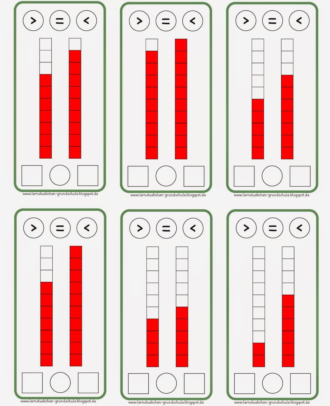 Lernstübchen größer kleiner gleich