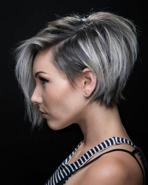 Fashish Galaxy 98 Short Bob Grey Hairstyle Women Hairstyle
