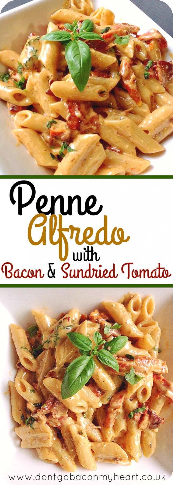 Penne Alfredo With Bacon And Sun Dried Tomato