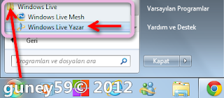 1.Windows Live Writer (Yazar)