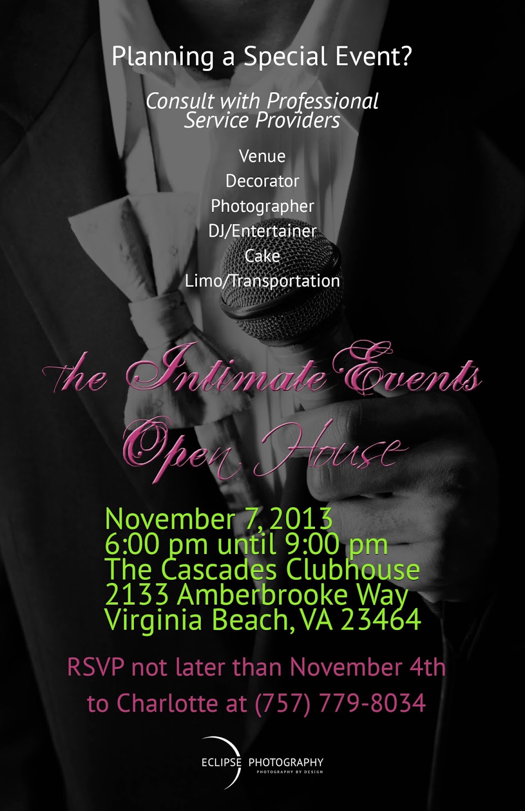 BIE Special Events Professional Showcase 11/7/2013 700 pm Virginia