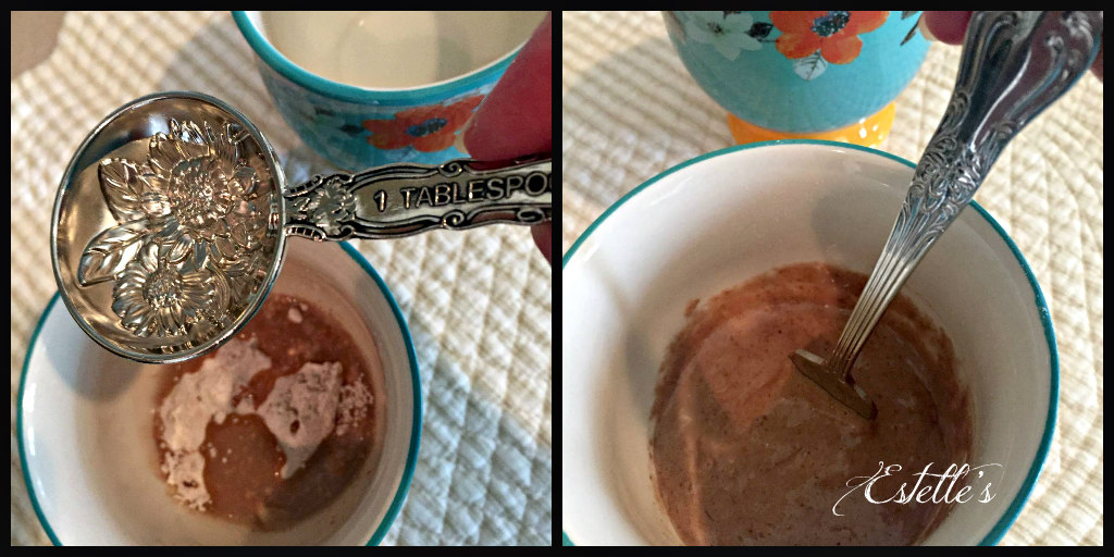 Estelle's CHOCOLATE ANGEL FOOD MUG CAKE WITH FRESH BERRIES