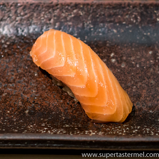 sushi sho Tokishirazu Konbujime salmon