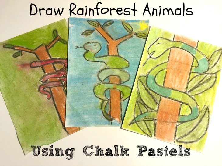Draw Rainforest Animals with Chalk Pastels | Occasionally Crafty: Draw  Rainforest Animals with Chalk Pastels