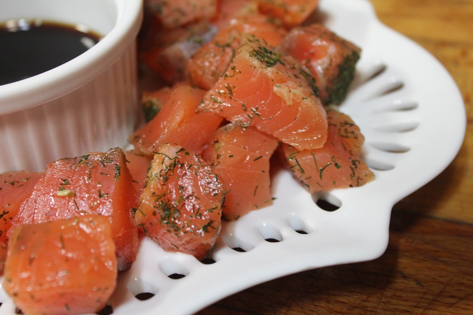 Salmón marinado a la salsa de soja