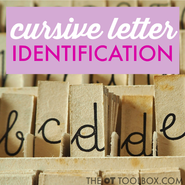 Use this cursive handwriting activity to help kids learn to write cursive letters and identify cursive letters. Use this cursive handwriting activity to help kids learn to write cursive letters and identify cursive letters.
