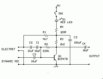Electronica Circuitos Diagramas : Amplificador para micrófono 2n5088 overdrive wiring diagram 