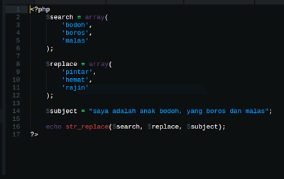 Cara multi replace dengan str_replace di php