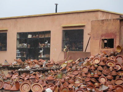 Puestos de venta en el paso de Tizi-n-Tichka