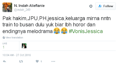 20 Tweet Kocak 'Vonis Jessica' Ini Bukti Netizen Udah Nggak Sabar Denger Keputusannya