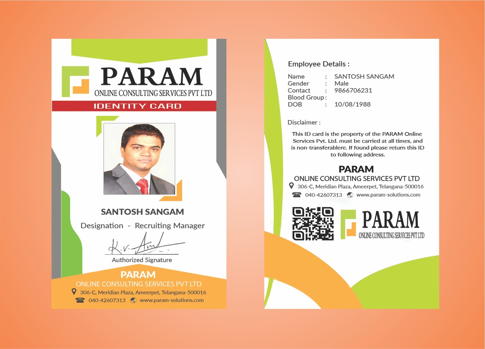 ID Card Harshini Creative Graphics