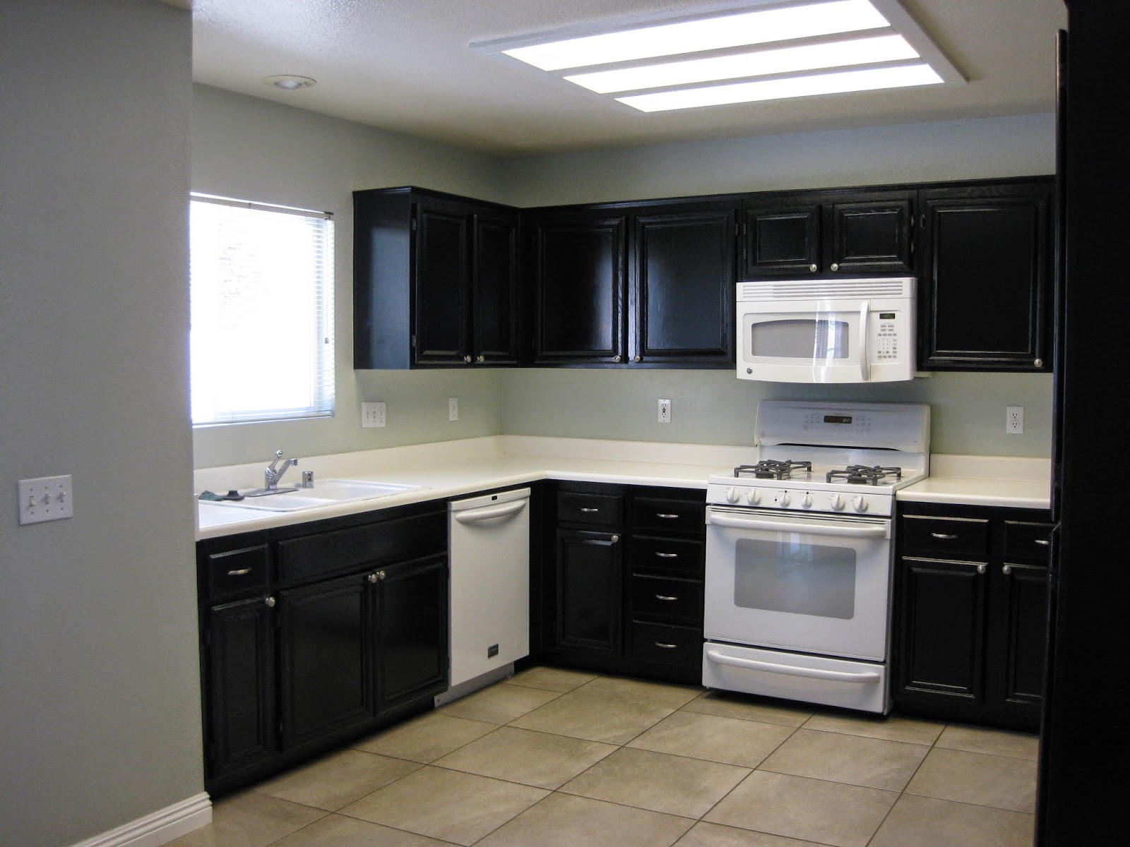 scrap-ali ever after: Black Painted Kitchen Cabinets