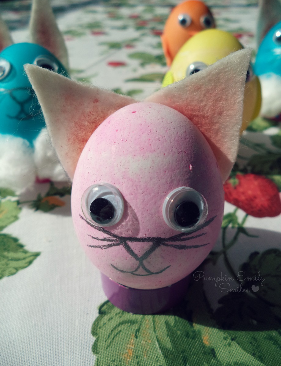 Pink cat Easter egg