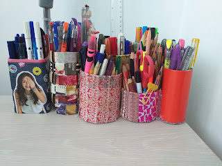 DIY - ORGANIZATOR COLORAT PENTRU RECHIZITE