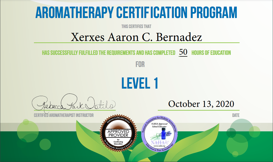 Certified Aromatherapist Philippines