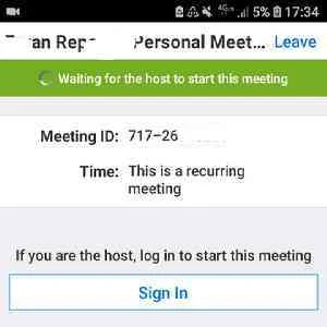 Start meeting jika bukan host