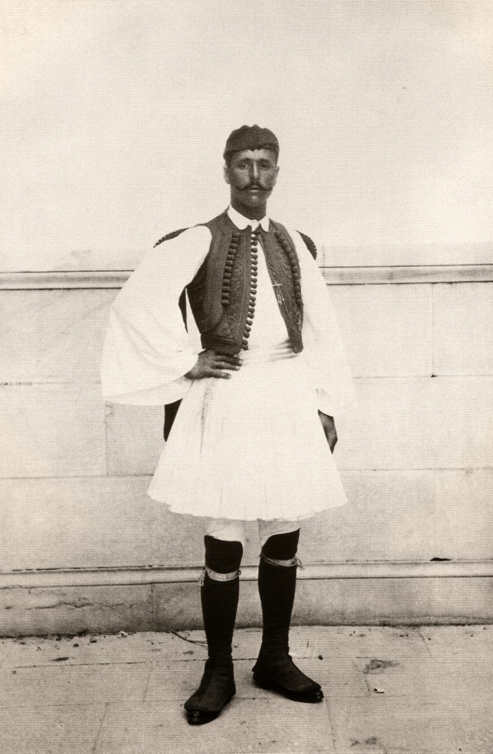 Spyros Louis in a traditional clothing during the first