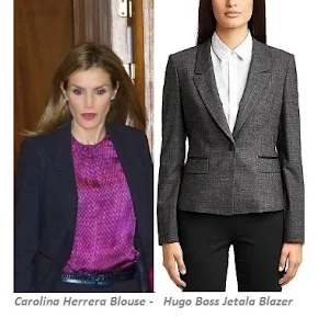 CAROLINA HERRERA Blouse + HUGO BOSS Suit