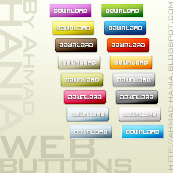 70+ Free Colored Web Buttons Pack Download
