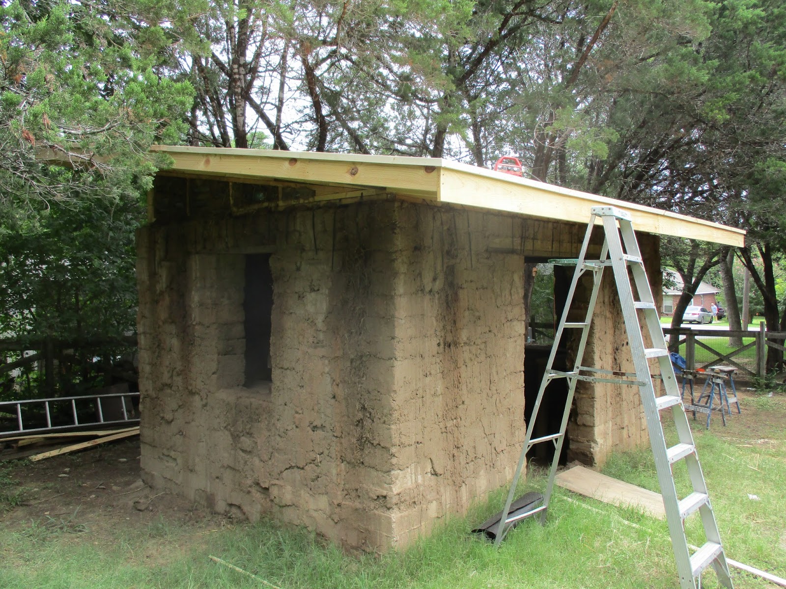 TBrick Shed Drip Edge, Felt Paper and Roof Paneling Offgridburbia