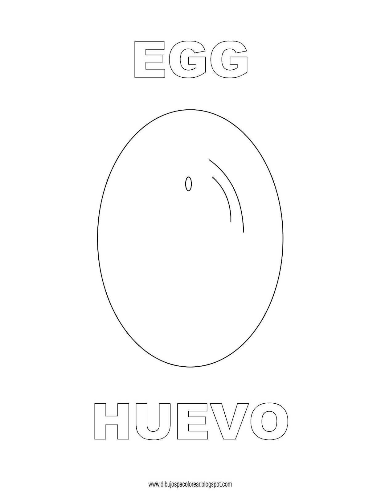 Dibujos Inglés Español Con H Huevo Egg