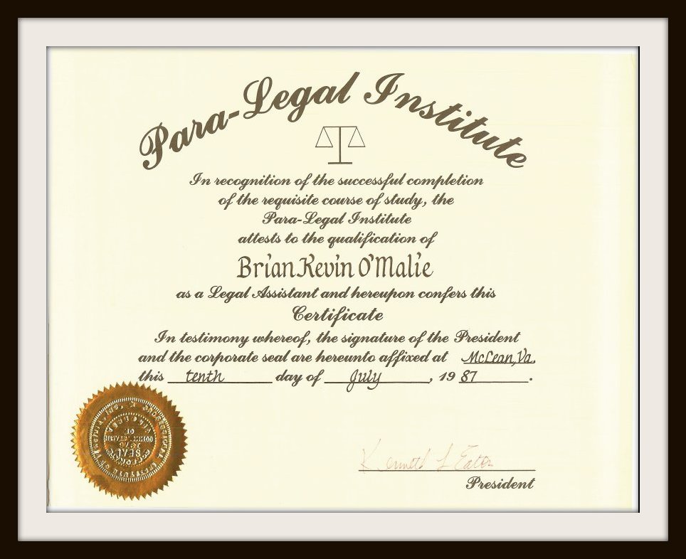 Brian K O Malie REALTOR®: Paralegal Services