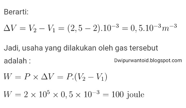 Contoh Soal Cara Menghitung Usaha dalam Termodinamika: IlmuHitung - DWI