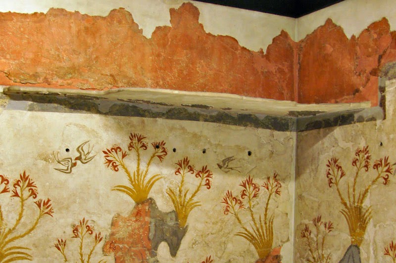 忘れへんうちに ａｖａｎｔ ｄ ｏｕｂｌｉｅｒ アクロティリ遺跡の壁画１ 春のフレスコ ユリとツバメ