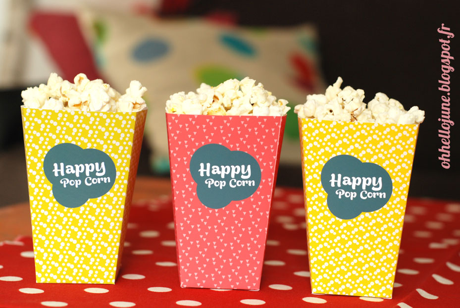 Faire des mini boites à Pop Corn Hello June