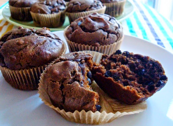 Sneaky Chocolate Peanut Butter Muffins, grain free from ChaCha's Gluten Free Kitchen