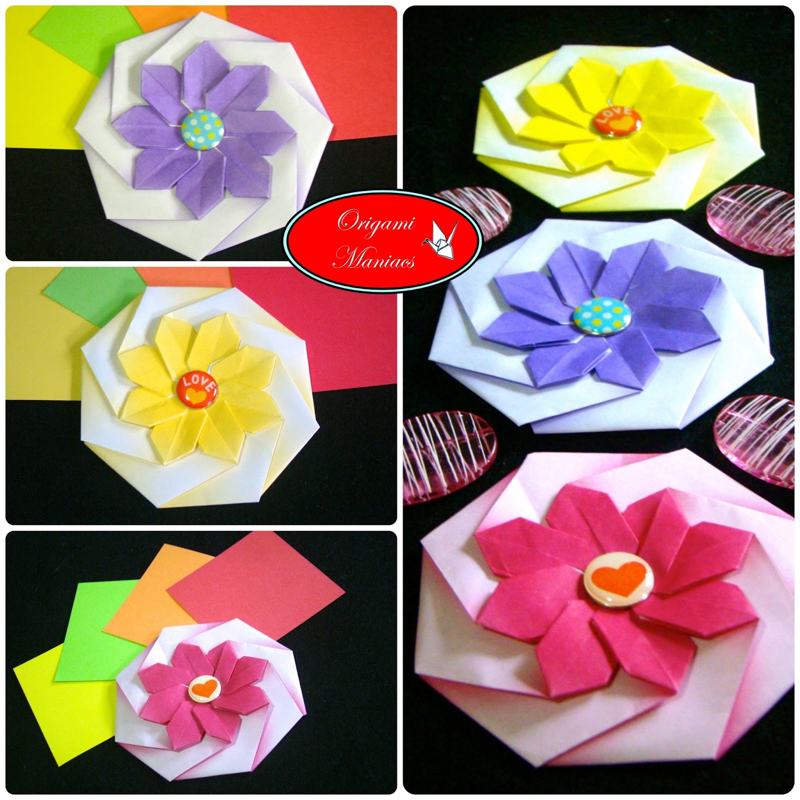 Origami Maniacs Octagonal Flower Coaster