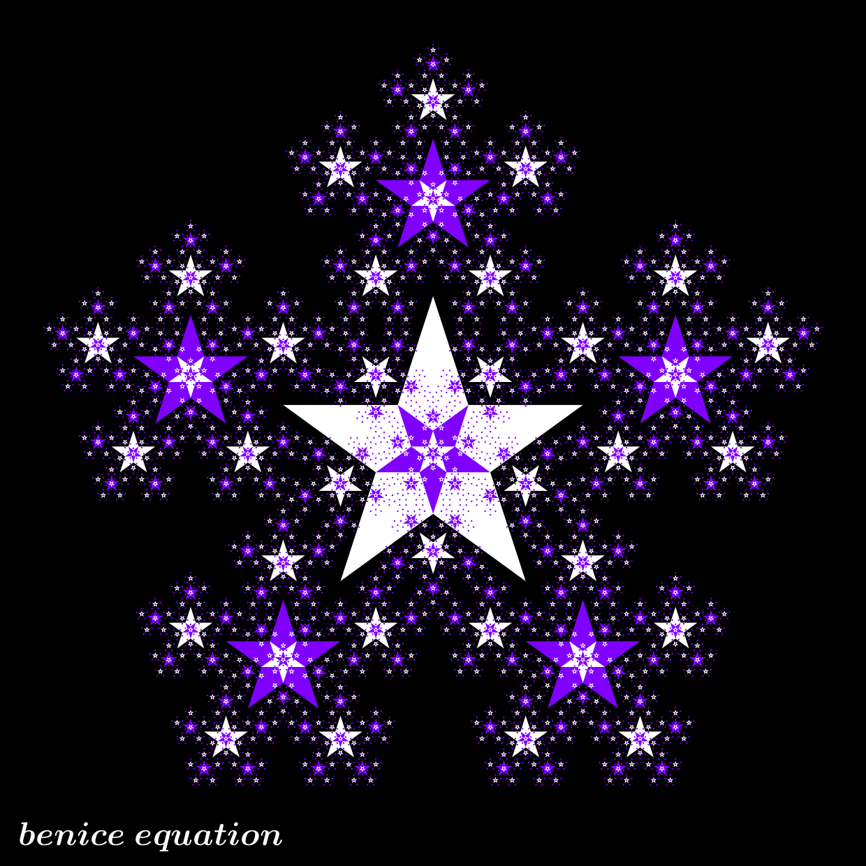 Fun Math Art Pictures Benice Equation Fractal Star Star Fractal