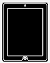 immagine stilizzata dell'iPad in bianco e nero