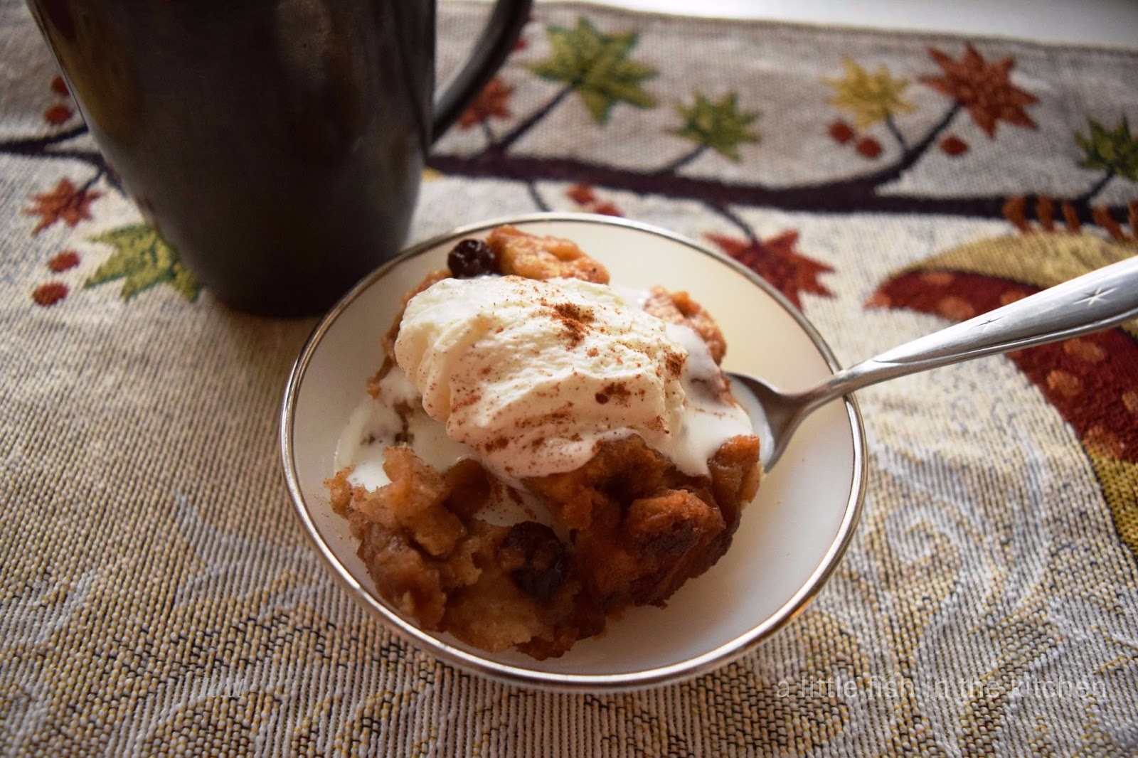Slow Cooker Cinnamon Raisin Bread Pudding SundaySupper A Little Fish in the Kitchen
