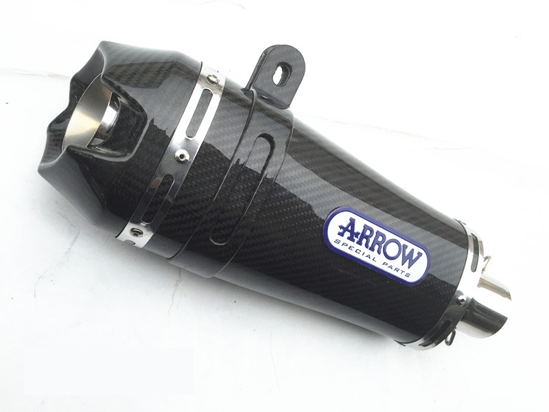 ARROW Universal Carbon Fiber Exhaust Muffler ALY VTG ENT