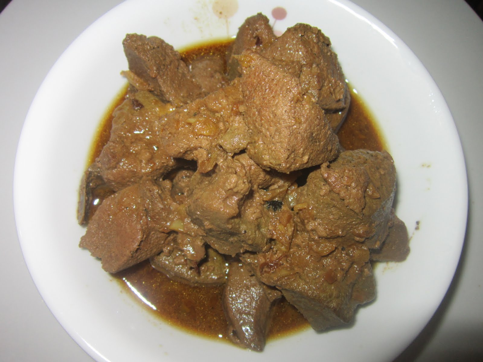 PORK LIVER ADOBO with RED WINE