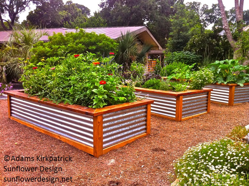 Raised Bed Garden Plans, Corrugated Metal Garden Bed Design