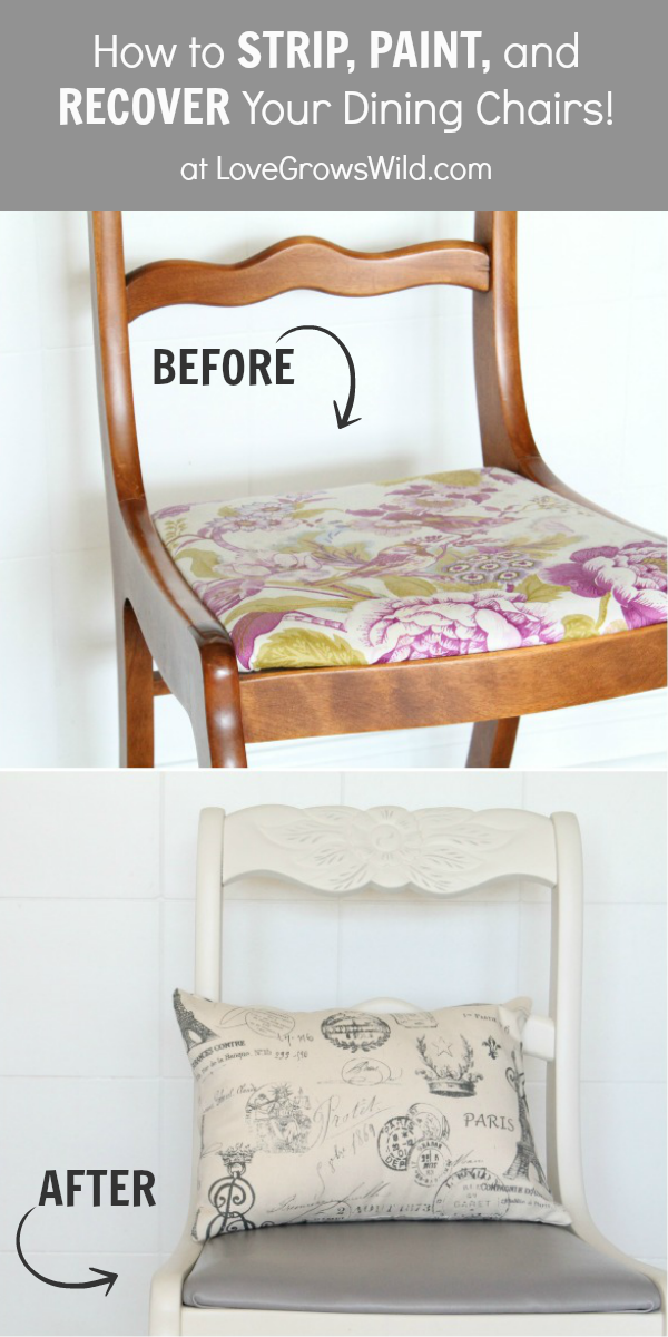 Dining Chair Makeover How To Strip, How To Recover A Chair Seat Pad