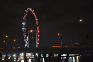 Singapore flyer - view from the bridge