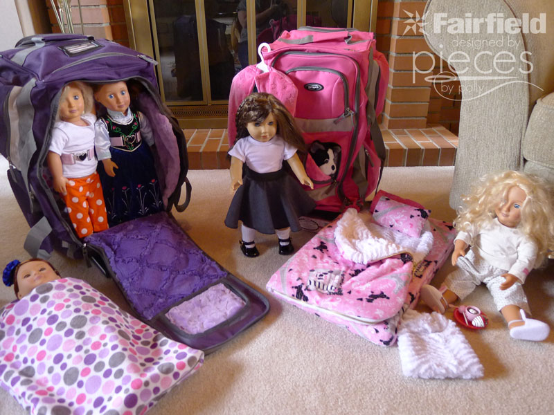 Pieces by Polly DIY Doll and Me Suitcase Travel Bag for American Girl style Dolls Doll Luggage