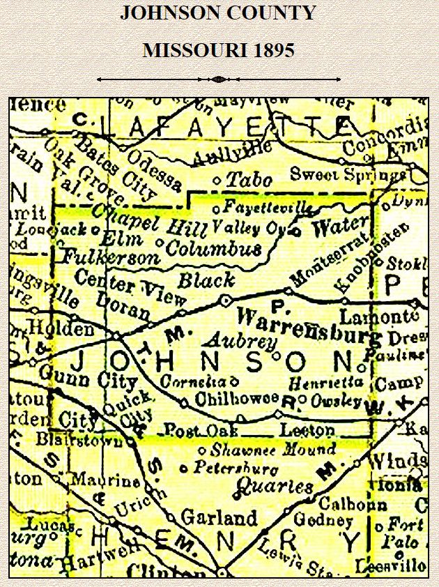 SHOW ME Johnson County West Central Missouri History Johnson