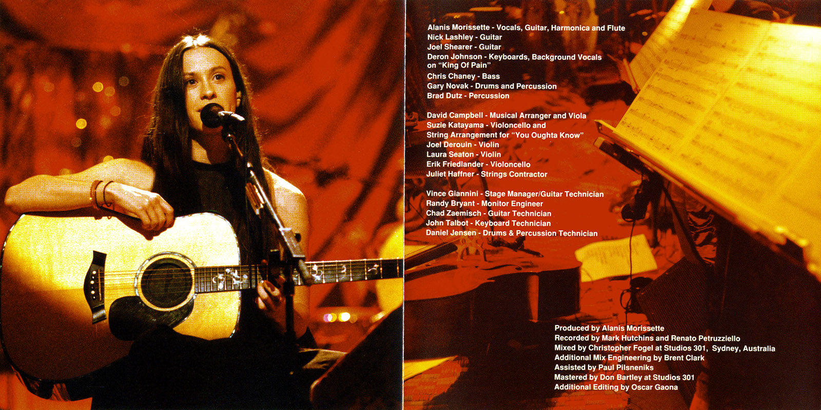 Encartes Pop Encarte Alanis Morissette MTV Unplugged