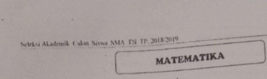 Pembahasan Soal Seleksi Akademik Masuk Sma Taruna Nusantara