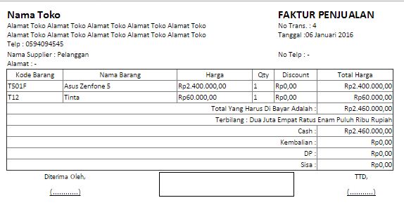 7 Contoh Faktur Penjualan Dan Cara Membuatnya Kumpulan