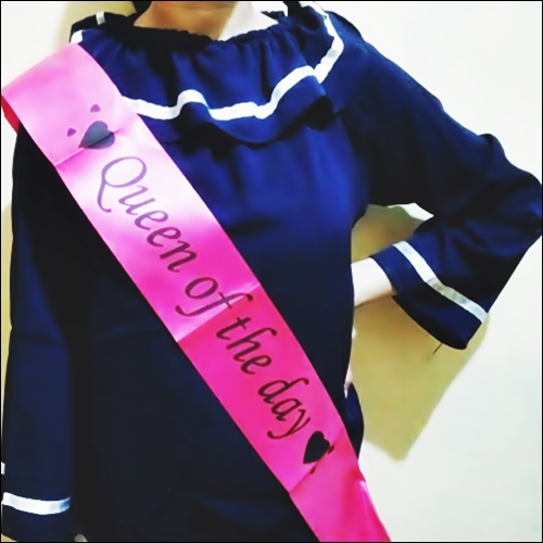 Selempang QUEEN OF THE DAY / Sash QUEEN OF THE DAY (Murah)