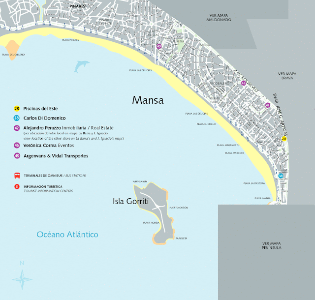 Mapa da Costa Mansa - Punta Del Este