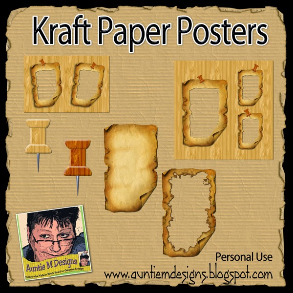 Auntie M Designs Kraft Paper Posters
