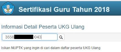 NUPTK peserta UKG ulang